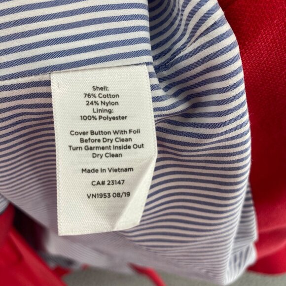 Talbots Blazer Womens 14W Plus Aberdeen Red Knit Stretch Button Pockets Office - Picture 6 of 9